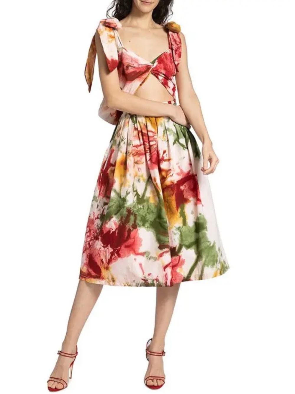 NWT Busayo Segun Dyed Halter Neck Midi Dress with Cutout Size Small